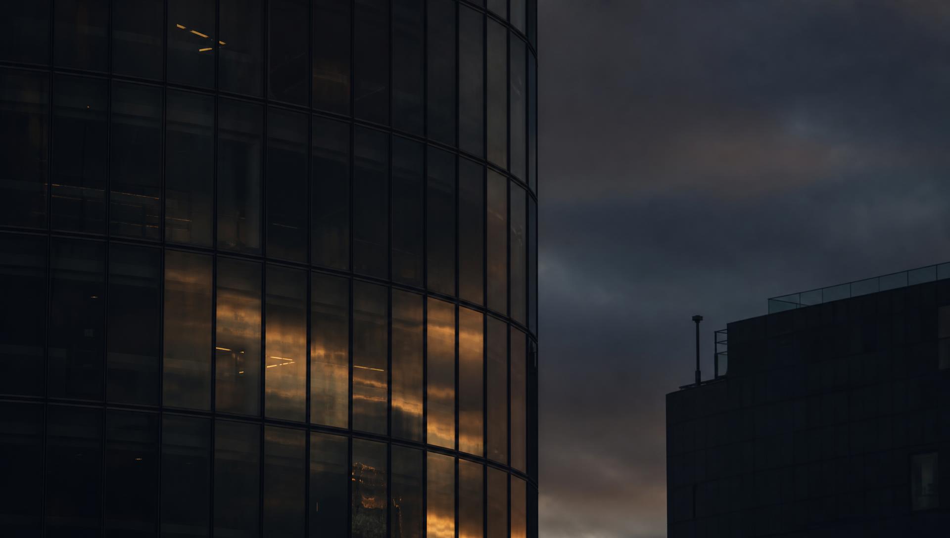 London architecture at dusk